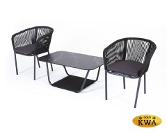 &quot;Марсель&quot; кофейный набор плетеный, цвет темно-серый