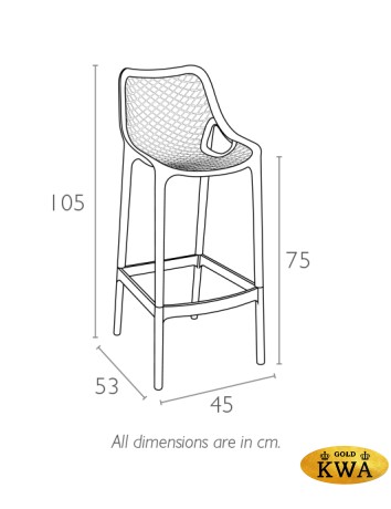 Стул пластиковый барный