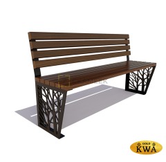 Скамейка «Роща» без подлокотников (2,5 м ангарская сосна,30х60)