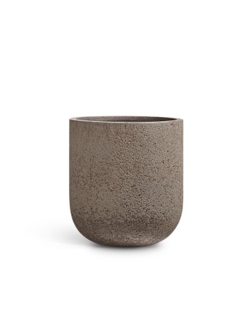 Кашпо TREEZ Effectory Granit Цилиндрическая Чаша Песок серый беж д-40, в-44 см