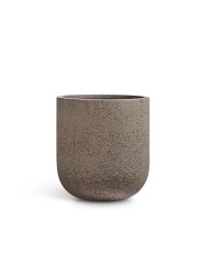 Кашпо TREEZ Effectory Granit Цилиндрическая Чаша Песок серый беж д-40, в-44 см
