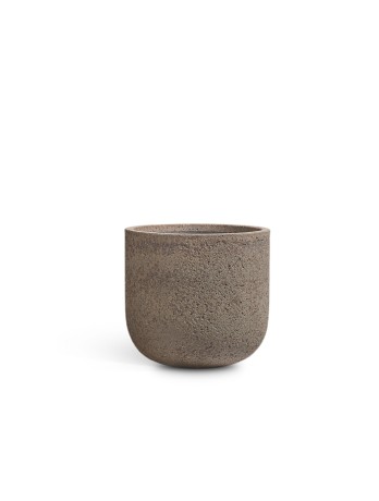Кашпо TREEZ Effectory Granit Цилиндрическая Чаша Песок серый беж д-40, в-44 см