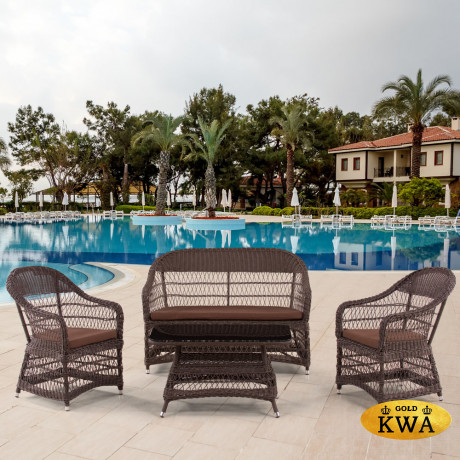 Комплект плетеной мебели Y306-2/Y306/ST306 Light brown