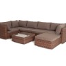 "Лунго" трансформирующаяся лаунж-зона из искусственного ротанга, цвет коричневый