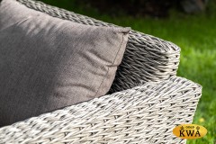 &quot;Капучино&quot; кресло из искусственного ротанга (гиацинт), цвет серый