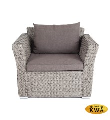 &quot;Капучино&quot; кресло из искусственного ротанга (гиацинт), цвет серый