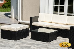 &quot;Даллас&quot; лаунж-зона из искусственного ротанга на 5 персон, цвет черный