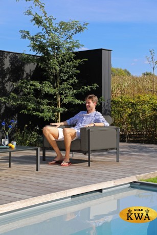 Stockholm Комплект лаунж мебели антрацит/серый, алюминий