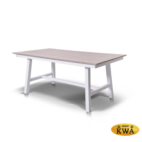 "Сан Ремо" стол обеденный из ДПК, каркас алюминиевый