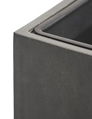 Кашпо TREEZ Effectory Beton Куб Тёмно-серый бетон 20х20х20 см