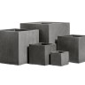 Кашпо TREEZ Effectory Beton Куб Тёмно-серый бетон 20х20х20 см