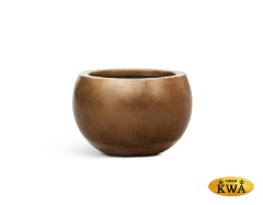 Кашпо TREEZ Effectory Metal Полусфера Тёмное матовое золото д-32 см, в-23 см