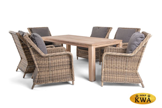 "Валенсия" обеденная группа садовая, цвет соломенный