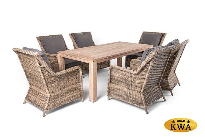 "Валенсия" обеденная группа садовая, цвет соломенный