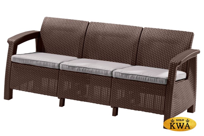 Комплект мебели Corfu Russia Love Seat Max (3х мест.диван), коричневый