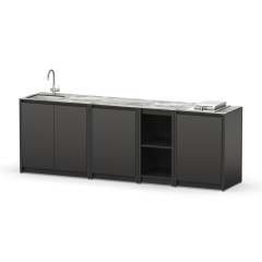 Уличная кухня Lounge C-111SP, 2.5 м, черный/серый каспий