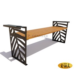 Скамейка парковая «Крым» без спинки (0,6 лиственница,40х60)
