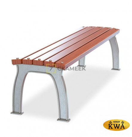 Скамейка без спинки алюминиевая «Прокси» (композитный материал)