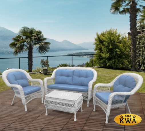 Комплект плетеной мебели LV520 White/Blue
