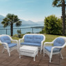 Комплект плетеной мебели LV520 White/Blue