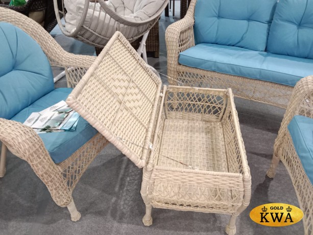 Комплект плетеной мебели LV520 White/Blue