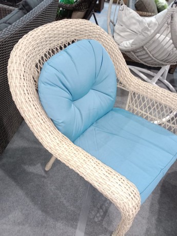 Плетеный комплект для отдыха из искусственного ротанга  LV-520 White-Blue