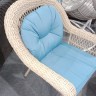 Плетеный комплект для отдыха из искусственного ротанга  LV-520 White-Blue