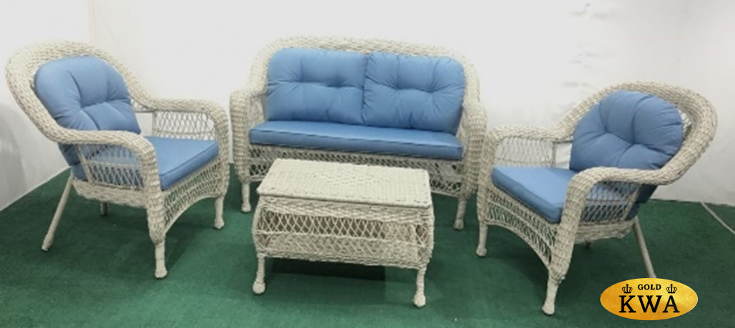 Комплект плетеной мебели LV520 White/Blue