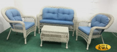 Комплект плетеной мебели LV520 White/Blue