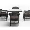 "Сицилия" обеденная группа плетеная, цвет графит
