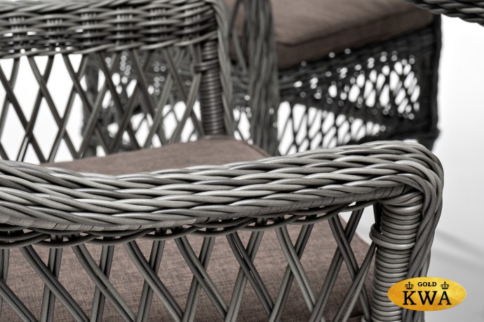 "Сицилия" обеденная группа плетеная, цвет графит