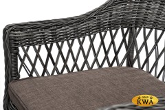 "Сицилия" обеденная группа плетеная, цвет графит