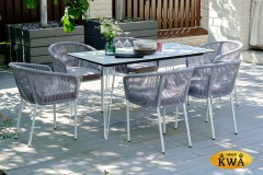 &quot;Руссо&quot; обеденный стол из HPL 150х80см, цвет &quot;молочный&quot;