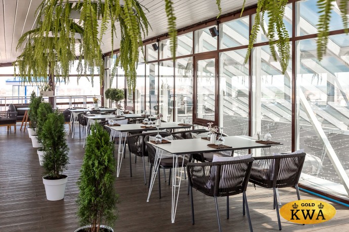 "Руссо" обеденный стол из HPL 150х80см, цвет "молочный"