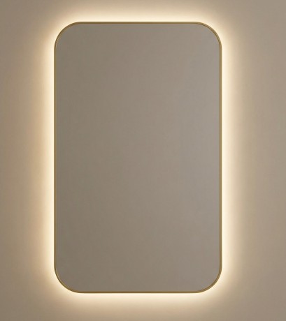 Smart M LED Gold Зеркало в раме с подсветкой