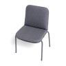 "Кастелло" стул из стали темно-серый (RAL7024) муар, ткань темно-серая 027