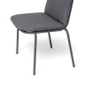 "Кастелло" стул из стали темно-серый (RAL7024) муар, ткань темно-серая 027