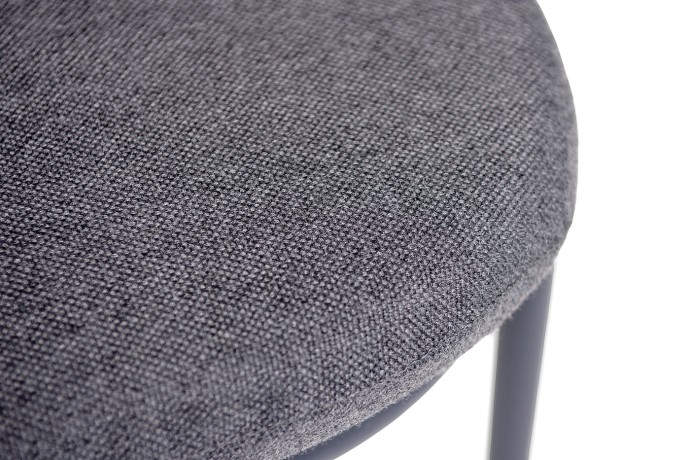 "Кастелло" стул из стали темно-серый (RAL7024) муар, ткань темно-серая 027