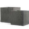 Кашпо TREEZ Effectory Beton Куб Тёмно-серый бетон 30х30х30 см