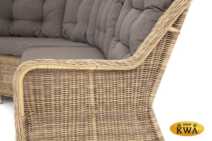 "Бергамо" модульный диван из ротанга, цвет соломенный