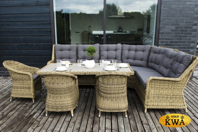 "Бергамо" модульный диван из ротанга, цвет соломенный