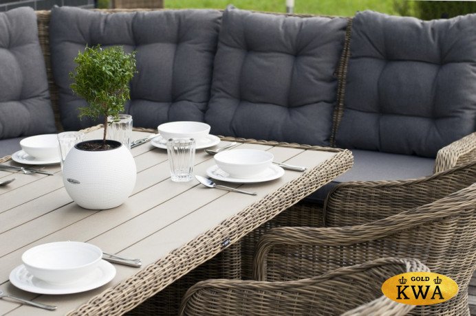 "Бергамо" модульный диван из ротанга, цвет соломенный