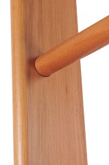 Шведская стенка деревянная из массива бука - БУК ПРЕМИУМ - СТ+ (стенка + турник семейный + канат + кольца деревянные)