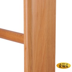 Шведская стенка деревянная из массива бука - БУК ПРЕМИУМ - СТ+ (стенка + турник семейный + канат + кольца деревянные)