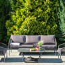 "Канны" лаунж-зона 5-местная плетеная из роупа (веревки), цвет темно-серый