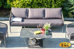 &quot;Канны&quot; лаунж-зона 5-местная плетеная из роупа (веревки), цвет темно-серый