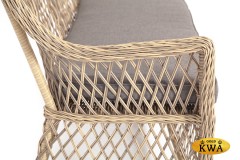 &quot;Латте&quot; диван двухместный из искусственного ротанга, цвет соломенный