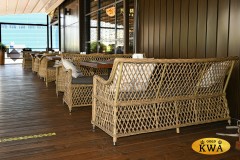 &quot;Латте&quot; диван двухместный из искусственного ротанга, цвет соломенный