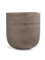 Кашпо TREEZ Effectory Granit Цилиндрическая Чаша Песок серый беж д-65, в-68 см