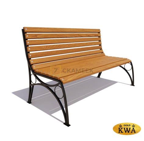 Скамейка «Тверь премиум» без подлокотников (1,5 лиственница)